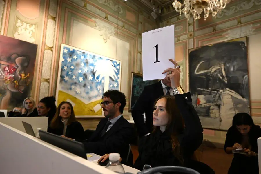 SPETTACOLI BRESCIA REPORTAGE CASA D'ASTE CAPITOLIUM ART NELLE FOTO OPERE ESPOSTE E MOMENTI DELL'ASTA 19/12/2024 newreporter©favretto