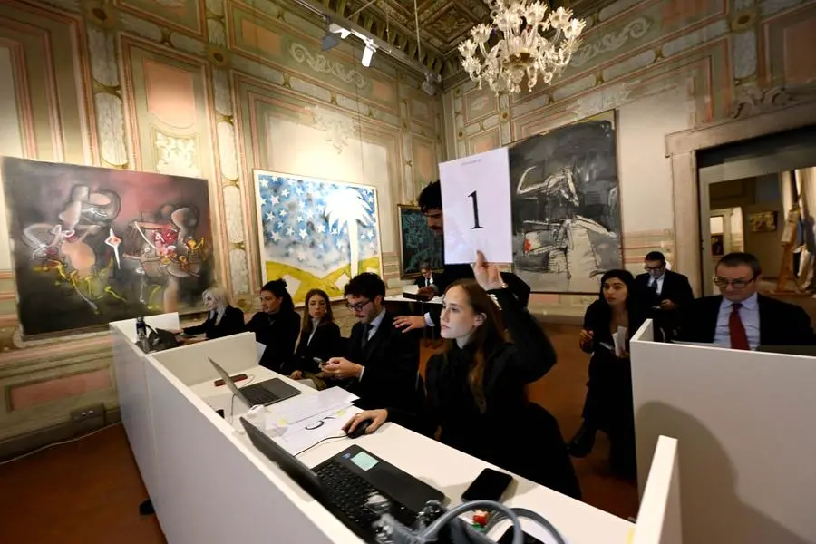 SPETTACOLI BRESCIA REPORTAGE CASA D'ASTE CAPITOLIUM ART NELLE FOTO OPERE ESPOSTE E MOMENTI DELL'ASTA 19/12/2024 newreporter©favretto