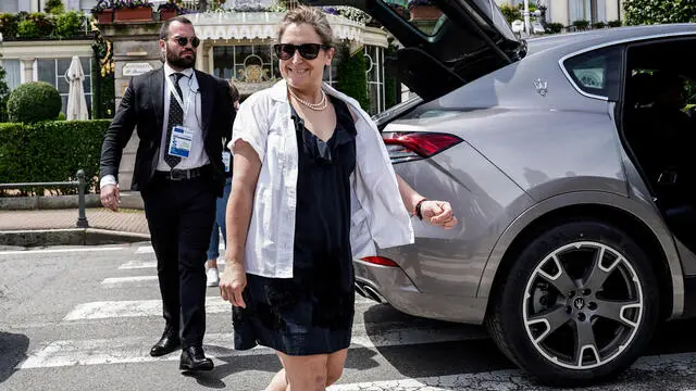 The Canadian Minister of Economy and Finance, Chrystia Freeland leaves the Ile des Borromees hotels, at the end of G7 in Stresa (Vb), Northern Italy, 25 May 2024 ANSA/JESSICA PASQUALON