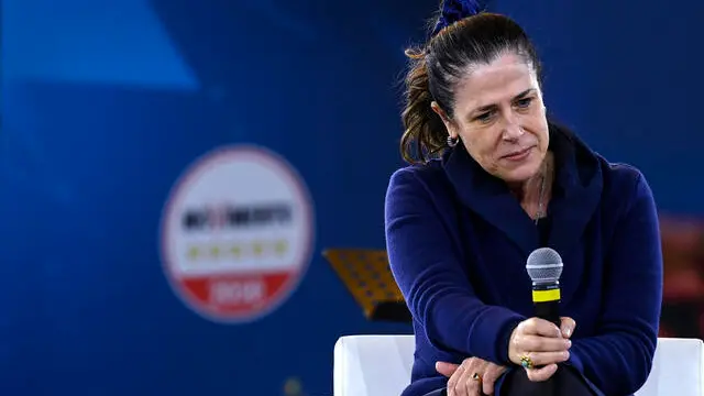 La presidente della Regione Sardegna, Alessandra Todde, durante NOVA, Assemblea costituente del Movimento 5 Stelle, Roma, 24 novembre 2024. ANSA/RICCARDO ANTIMIANI