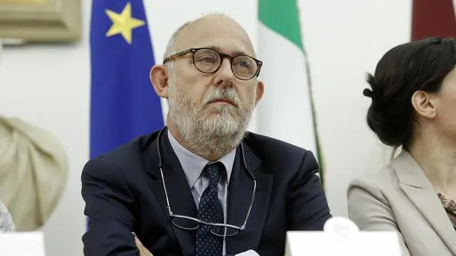 Marco Rossi Doria durante la presentazione della nuova giunta capitolina, Roma, 28 luglio 2015. ANSA/GIUSEPPE LAMI