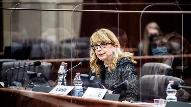 La Procuratrice Generale di Milano Francesca Nanni a palazzo Pirelli per presentare il rapporto su antimafia sociale e traffico illecito di Opere d’arte. Milano 8 Febbraio 2021. ANSA / MATTEO BAZZI