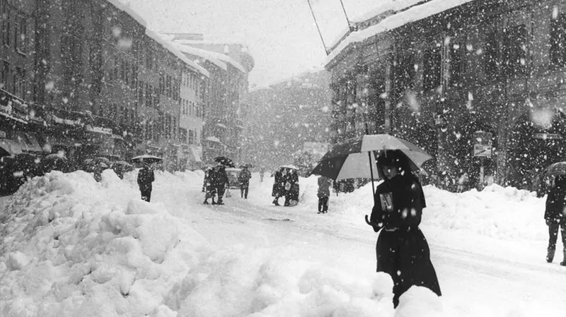 La Grande Nevicata del 1985 in centro a Brescia