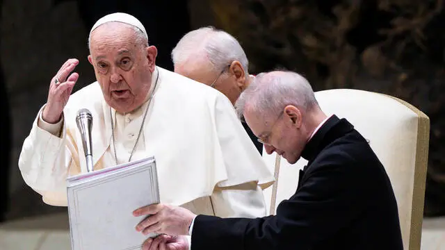 Pope Francis during the weekly general audience in the Paul VI Hall, Vatican City, 08 January 2025. ANSA/ANGELO CARCONI