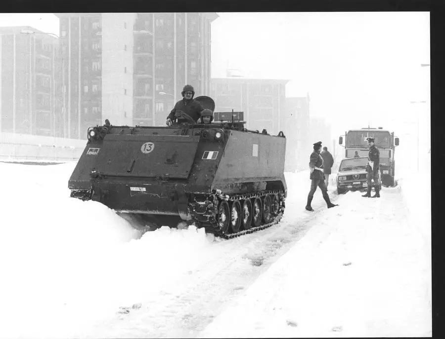 I disagi al traffico durante la Grande Nevicata del 1985