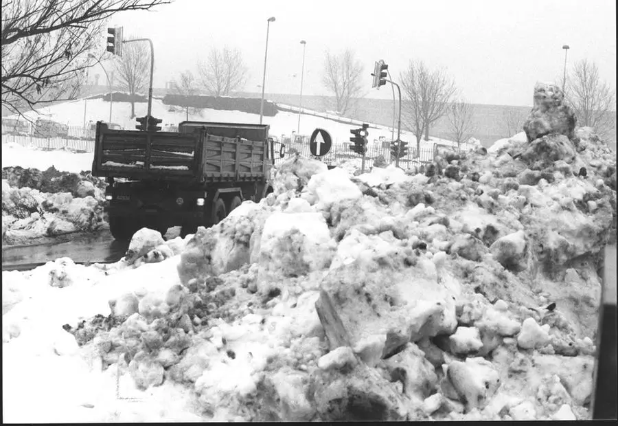 I disagi al traffico durante la Grande Nevicata del 1985