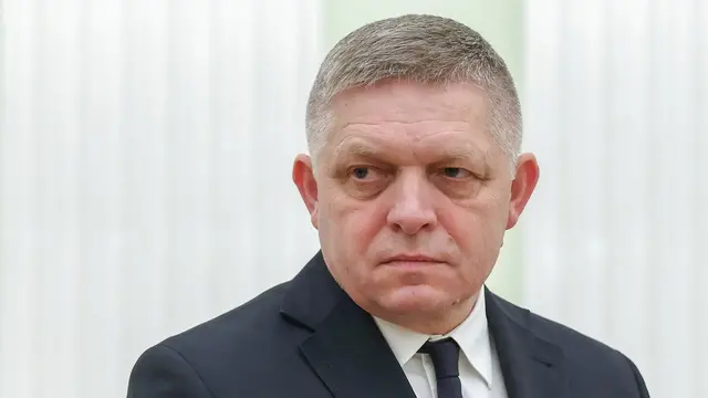 epa11790246 Slovak Prime Minister Robert Fico attends a meeting with Russian President Putin at the Kremlin in Moscow, Russia, 22 December 2024. Fico is on a working visit to Moscow. EPA/ARTYOM GEODAKYAN/SPUTNIK/KREMLIN / POOL