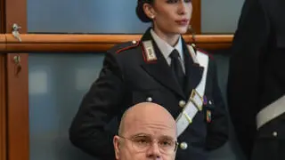 Il generale dei Carabinieri Pierluigi Solazzo alla conferenza stampa in Procura sull’arresto di 6 soggetti coinvolti nell’evasione di Artem Uss, Milano 6 Dicembre 2023 ANSA/MATTEO CORNER