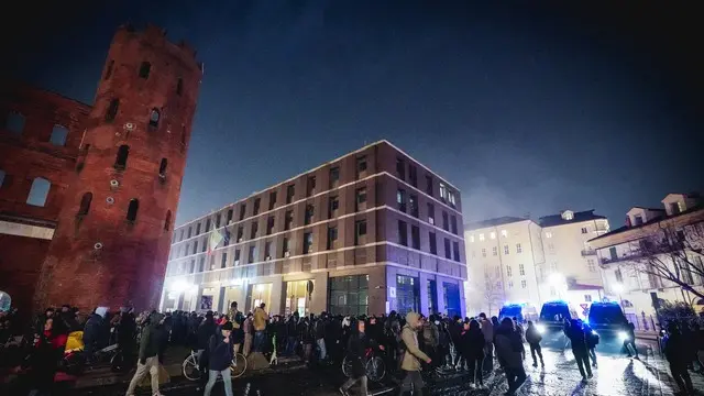 Manifestazione "Giustizia per Ramy" il ragazzo morto dopo un inseguimento a Milano. Torino 09 gennaio 2025 ANSA/TINO ROMANO