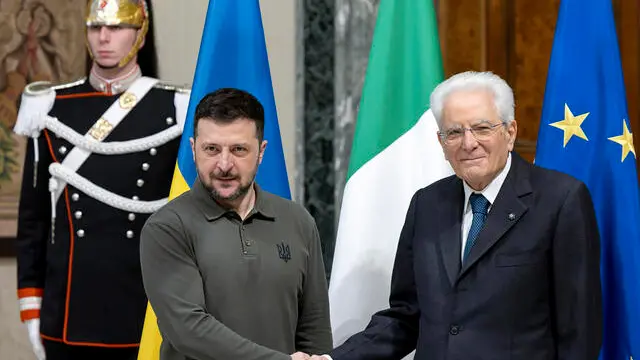 Roma - Il Presidente Sergio Mattarella con il Presidente d’Ucraina, Volodymyr Zelenskyy, oggi 10 gennaio 2025 (Foto di Paolo Giandotti - Ufficio per la Stampa e la Comunicazione della Presidenza della Repubblica)