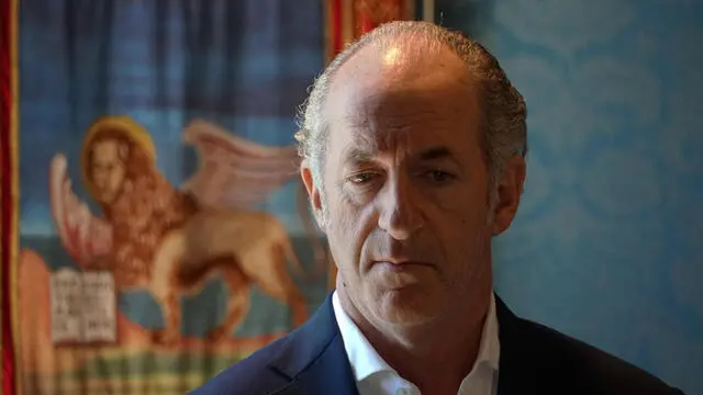 Il Presidente della Giunta Regionale del Veneto Luca Zaia al termine della conferenza stampa di presentazione dell’aggiornamento sul Recupero Liste di Attesa nella Sanità Pubblica, a Palazzo Balbi, sede della Giunta Regionale, Venezia 2 luglio 2024. ANSA/ANDREA MEROLA NPK
