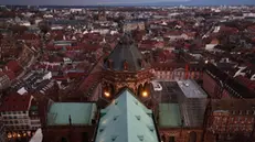 epa11781363 General view of Strasbourg from the Cathedral Notre Dame de Strasbourg in Strasbourg, France, 16 December 2024. EPA/ANNA SZILAGYI