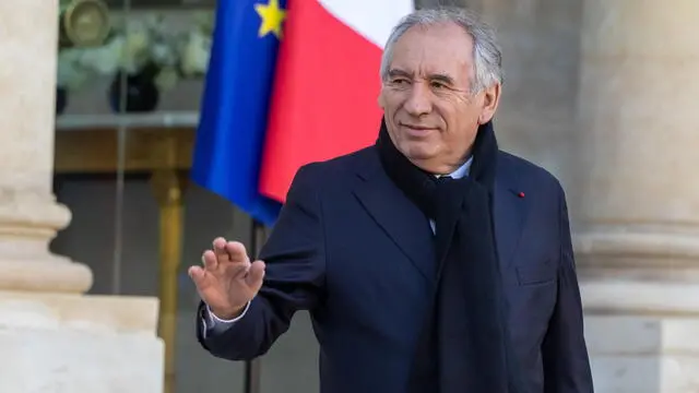 epa11803500 French Prime Minister Francois Bayrou leaves the Elysee Palace after the first Council of Ministers of the year in Paris, France, 03 January 2025. France's new cabinet held its first Council of Ministers of 2025 at the Elysee on 03 January. EPA/CHRISTOPHE PETIT TESSON