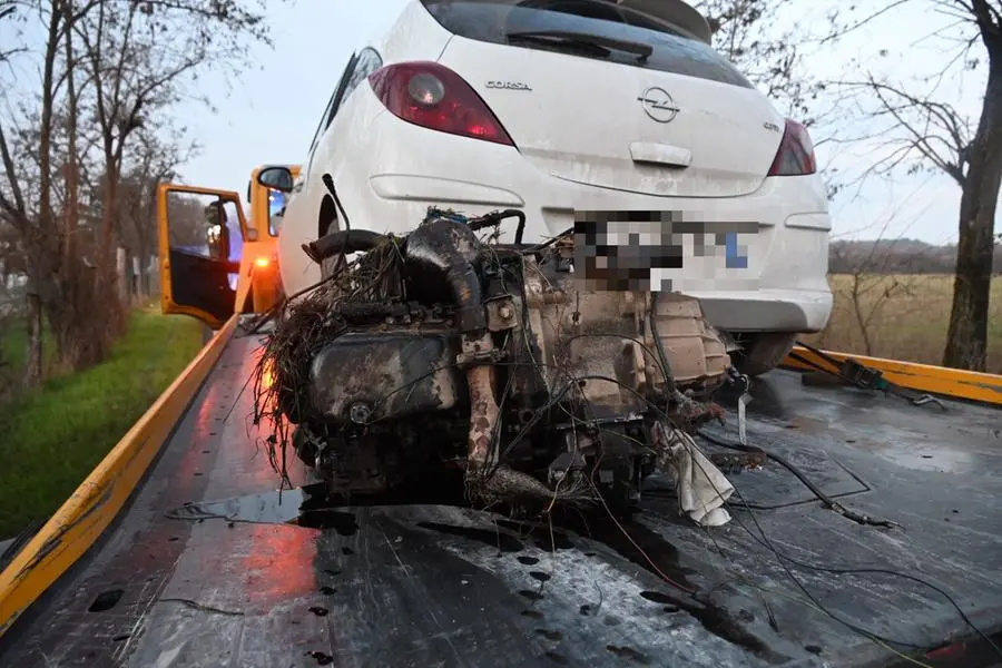 L'incidente frontale a Lonato