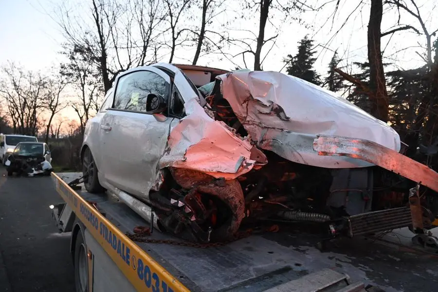 L'incidente frontale a Lonato