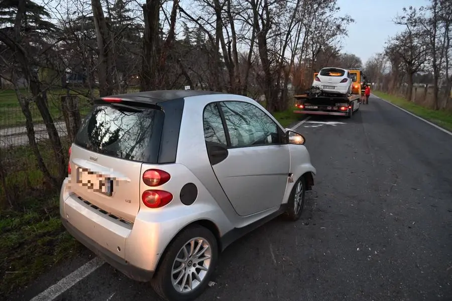 L'incidente frontale a Lonato