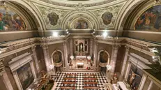 CRONACA BRESCIA  VIA SAN MARTINO DELLA BATTAGLIA CHIESA DI SAN LUCA NUOVA ILLUMINAZIONE PER ALBERTI 08-01-2025 MARCO ORTOGNI NEW EDEN GROUP