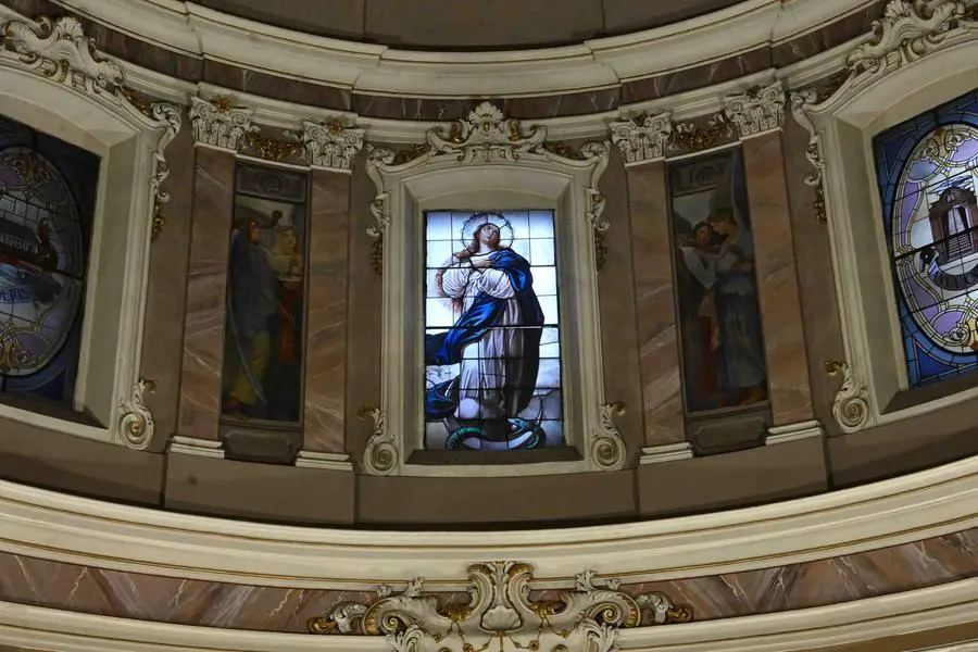 CRONACA BRESCIA  VIA SAN MARTINO DELLA BATTAGLIA CHIESA DI SAN LUCA NUOVA ILLUMINAZIONE PER ALBERTI 08-01-2025 MARCO ORTOGNI NEW EDEN GROUP