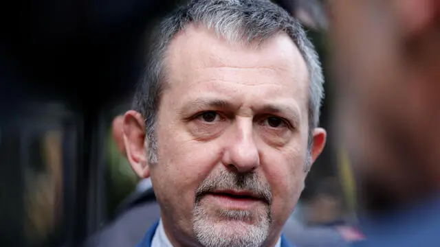 Il sottosegrerario alla Giustizia Andrea Delmastro Delle Vedove all'Auditorium della Tecnica durante il 150° Anniversario Ordini Forensi d'Italia, Roma, 6 Dicembre 2024. ANSA/GIUSEPPE LAMI