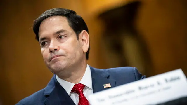 epa11826474 US Republican Senator from Florida, Marco Rubio, President-elect Donald Trump's nominee for Secretary of State, attends his confirmation hearing with the Senate Foreign Relations Committee at the US Capitol in Washington, DC, USA, 15 January 2025. Senator Rubio is expected to be confirmed on a bipartisan vote, and will likely be one of the first Cabinet nominees confirmed by Senate Republicans for the incoming Trump Administration. EPA/GRAEME SLOAN