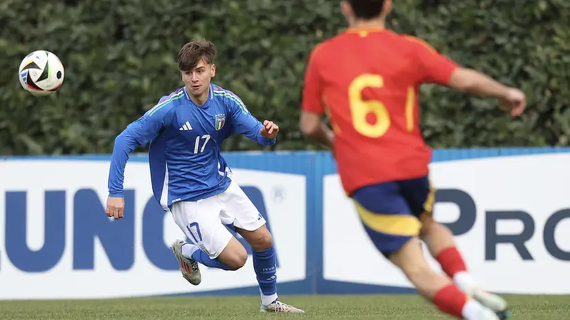 Cerpelletti in azione ieri con la maglia azzurra