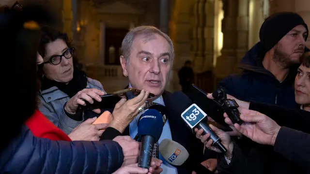 Il presidente ANM Giuseppe Santalucia, all’ assemblea generale dell’associazione nazionale magistrati. Roma, 15 dicembre 2024 ANSA/MASSIMO PERCOSSI