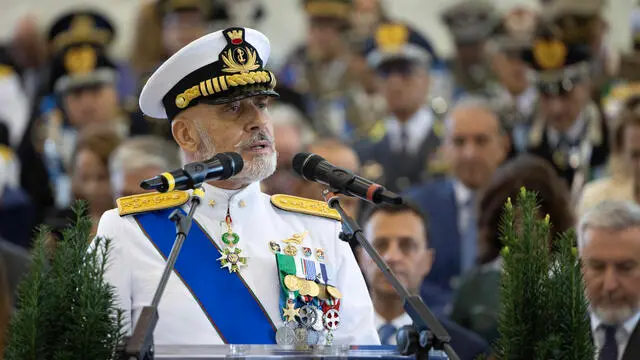 L'intervento dell' Amm. Giuseppe Cavo Dragone, Capo di stato maggiore della difesa uscente (foto di Francesco Ammendola - Ufficio per la Stampa e la Comunicazione della Presidenza della Repubblica)