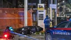 Incidente moto via Ripamonti angolo Via Bernardo Quarantai, Carabinieri/Polizia Locale e 118 sul posto, Milano, 24 Novembre 2024, Ansa/Andrea Fasani,