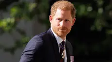 epa11327195 Britain's Prince Harry, the Duke of Sussex arrives at St Paul's Cathedral in London, Britain, 08 May 2024. The prince is attending the Invictus Games Foundation's 10th Anniversary celebration. The Service of Thanksgiving is reflecting on 10 years since the inaugural Invictus Games in London in 2014. EPA/TOLGA AKMEN