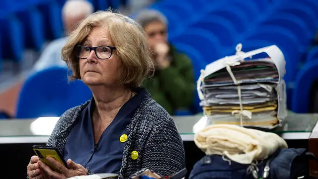 Paola e Claudio, mamma e padre di Giulio, durante l’udienza del processo a carico dei quattro 007 egiziani accusati di aver torturato e ucciso Giulio Regeni, presso il tribunale di Roma, Roma, 16 aprile 2024. ANSA/ANGELO CARCONI