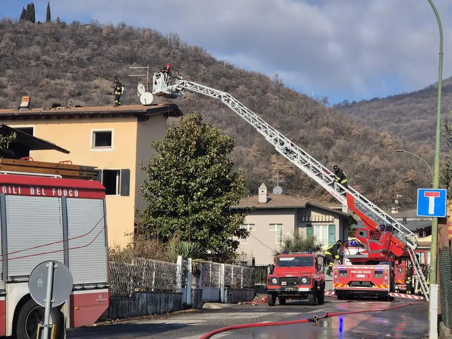 L'incendio a Gussago