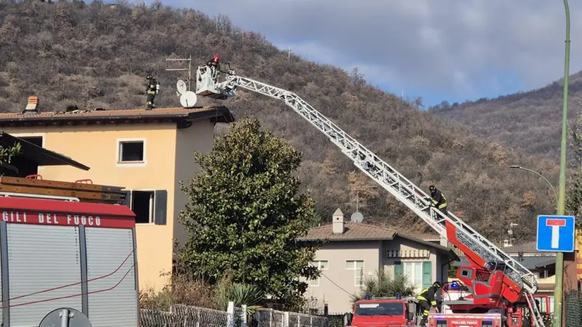 L'incendio a Gussago