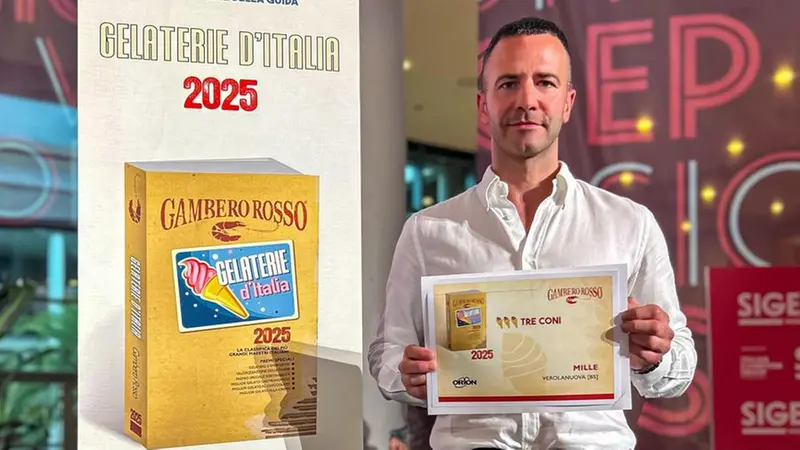 Gabriele Pè alla premiazione di Rimini - © www.giornaledibrescia.it