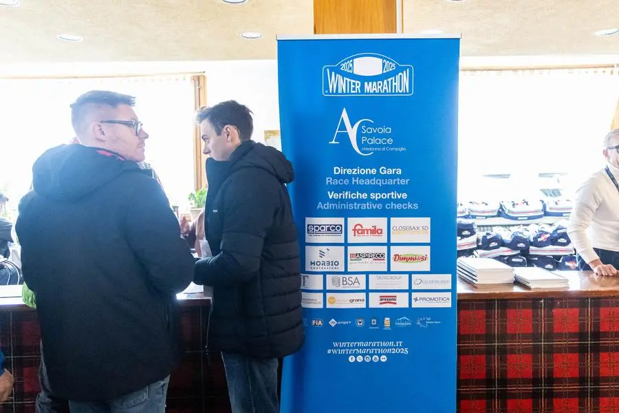 Winter Marathon 2025, le verifiche degli equipaggi a Madonna di Campiglio