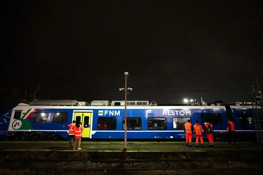 Il primo treno a idrogeno nella stazione di Rovato