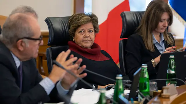 Presidente Corte Cassazione, Margherita Cassano; durante il plenum del CSM. Roma, 8 gennaio 2025 ANSA/MASSIMO PERCOSSI