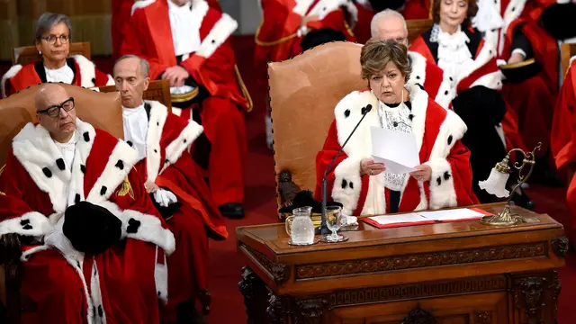 La Prima Presidente della Corte Suprema di Cassazione Margherita Cassano durante la cerimonia d'inaugurazione dell'anno giudiziario della Cassazione, Roma, 24 gennaio 2025. ANSA/ETTORE FERRARI