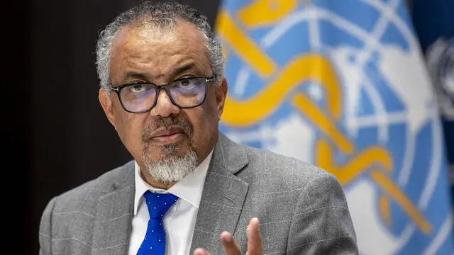 epa11768901 Tedros Adhanom Ghebreyesus, Director General of the World Health Organization (WHO), talks to the media during a press conference organized by the Geneva Association of United Nations Correspondents (ACANU), at the World Health Organization (WHO) headquarters in Geneva, Switzerland, 10 December 2024. EPA/SALVATORE DI NOLFI