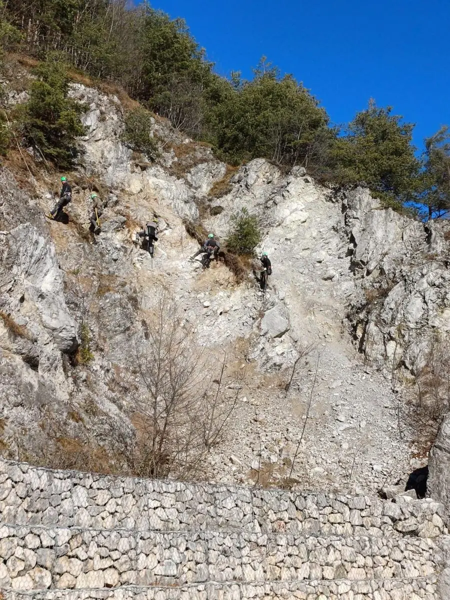 Frana a Ponte Caffaro, l'intervento dei tecnici