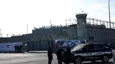 epa11850988 Israeli police officers stand outside the West Bank's Ofer military prison ahead of the expected release of Palestinian prisoners in the Israel-Hamas release deal, north of Jerusalem, 25 January 2025. Israel and Hamas implemented the first phase of a hostage release and ceasefire deal on 19 January 2025. More than 46,000 Palestinians have been killed in the Gaza Strip, according to the Palestinian Ministry of Health, since Israel launched a military campaign in the strip in response to a cross-border attack led by the Palestinian militant group Hamas on 07 October 2023, in which about 1,200 Israelis were killed and more than 250 taken hostage. EPA/ATEF SAFADI