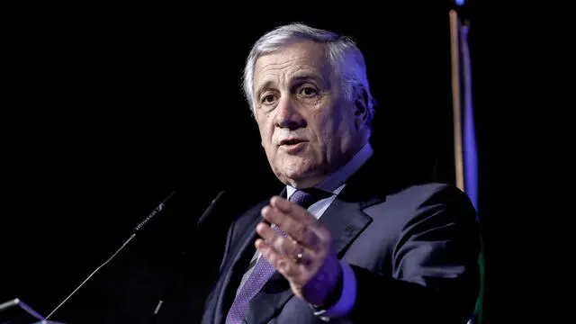 Il vicepremier Antonio Tajani partecipa all’evento “Un piano industriale per l’Italia e per l’Europa” organizzato da Forza Italia a Milano, 25 gennaio 2025. ANSA/MOURAD BALTI TOUATI