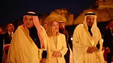 La premier Giorgia Meloni in occasione della Tavola Rotonda di Alto Livello organizzata ad Al'-Ula in occasione della sua visita ufficiale in Arabia Saudita, a cui hanno partecipato diverse imprese e società partecipate italiane, Al'-Ula, 26 gennaio 2025. ANSA/ UFFICIO STAMPA PALAZZO CHIGI- FILLIPPO ATTILI +++ ANSA PROVIDES ACCESS TO THIS HANDOUT PHOTO TO BE USED SOLELY TO ILLUSTRATE NEWS REPORTING OR COMMENTARY ON THE FACTS OR EVENTS DEPICTED IN THIS IMAGE; NO ARCHIVING; NO LICENSING +++ NPK++