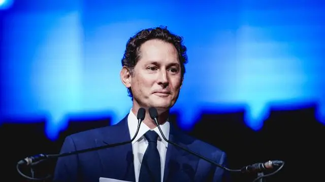 John Elkann, Presidente di Stellantis durante l'evento 50/o anniversario del Gruppo Dirigenti Fiat presso Centro Congressi del Lingotto. Torino 16 ottobre 2024 ANSA/TINO ROMANO