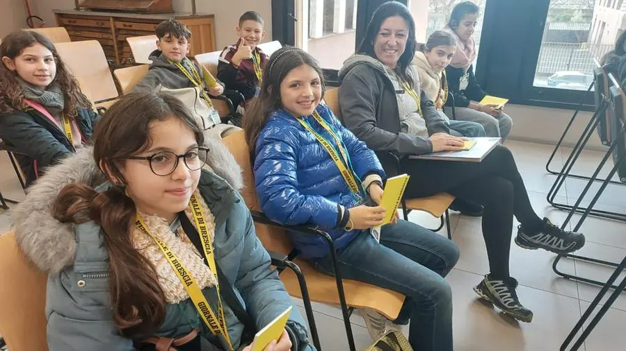 La quinta B della primaria Margherita Hack di Padenghe in visita al GdB