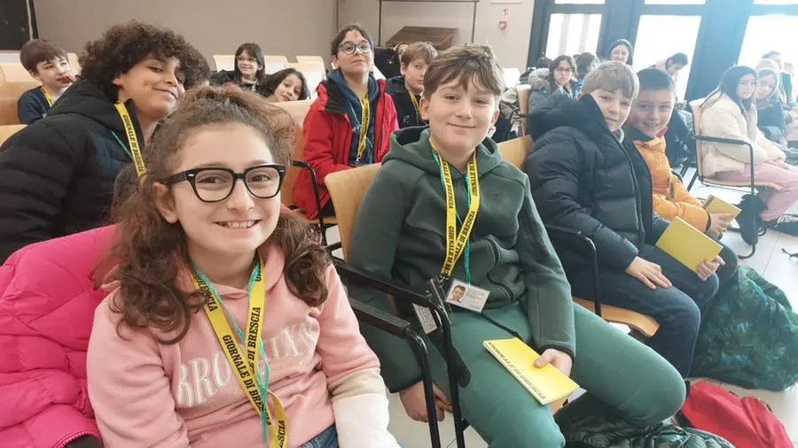 La quinta B della primaria Margherita Hack di Padenghe in visita al GdB