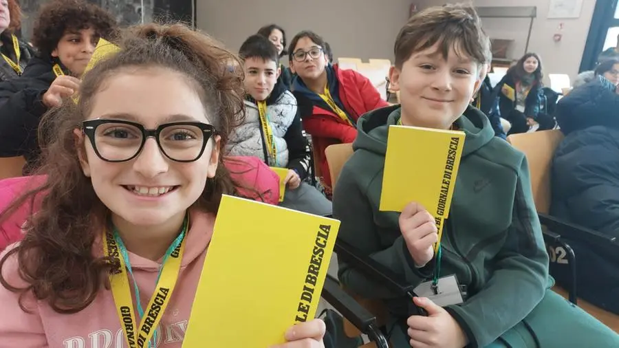 La quinta B della primaria Margherita Hack di Padenghe in visita al GdB