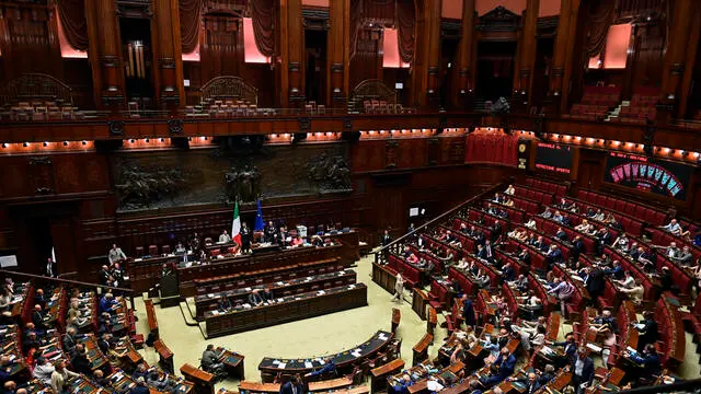 L aula di Montecitorio durante il voto finale sul ddl infrastrutture alla Camera dei Deputati, Roma, 30 luglio 2024. ANSA/RICCARDO ANTIMIANI