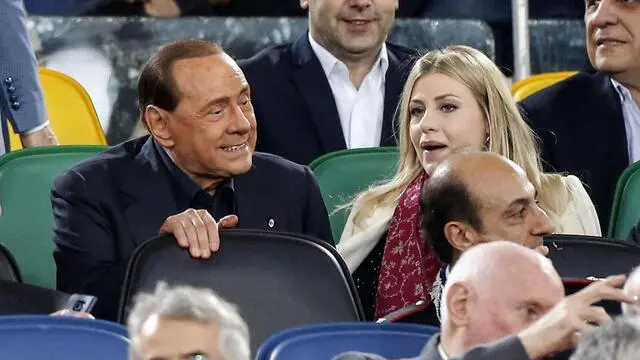 AC Milan's President Silvio Berlusconi with his daughter and Ceo of AC Milan, Barbara Berlusconi (R), attend the Italy Cup final soccer match AC Milan vs Juventus FC at Olimpico stadium in Rome, Italy, 21 May 2016. ANSA/ANGELO CARCONI