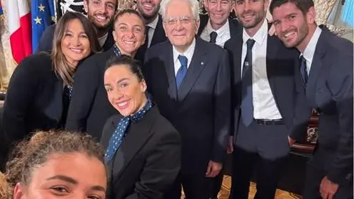 "Selfie presidenziale", scrive Jasmine Paolini pubblicando questa foto sul suo profilo instagram, Roma, 29 gennaio 2025. ANSA / JASMINE PAOLINI +++NO SALES - EDITORIAL USE ONLY - NPK +++ ATTENZIONE LA FOTO NON PUO' ESSERE PUBBLICATA O RIPRODOTTA SENZA L'AUTORIZZAZIONE DELLA FONTE DI ORIGINE CUI SI RINVIA+++