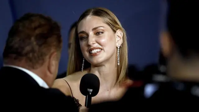 Chiara Ferragni durante il photocall prima dei CNMI Sustainable Fashion Awards 2024 al Teatro alla Scala a Milano, 22 settembre 2024. ANSA/MOURAD BALTI TOUATI